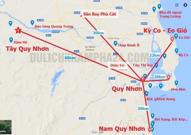 Bản đồ du lịch Quy Nhơn cho những ai chưa biết Quy Nhơn -