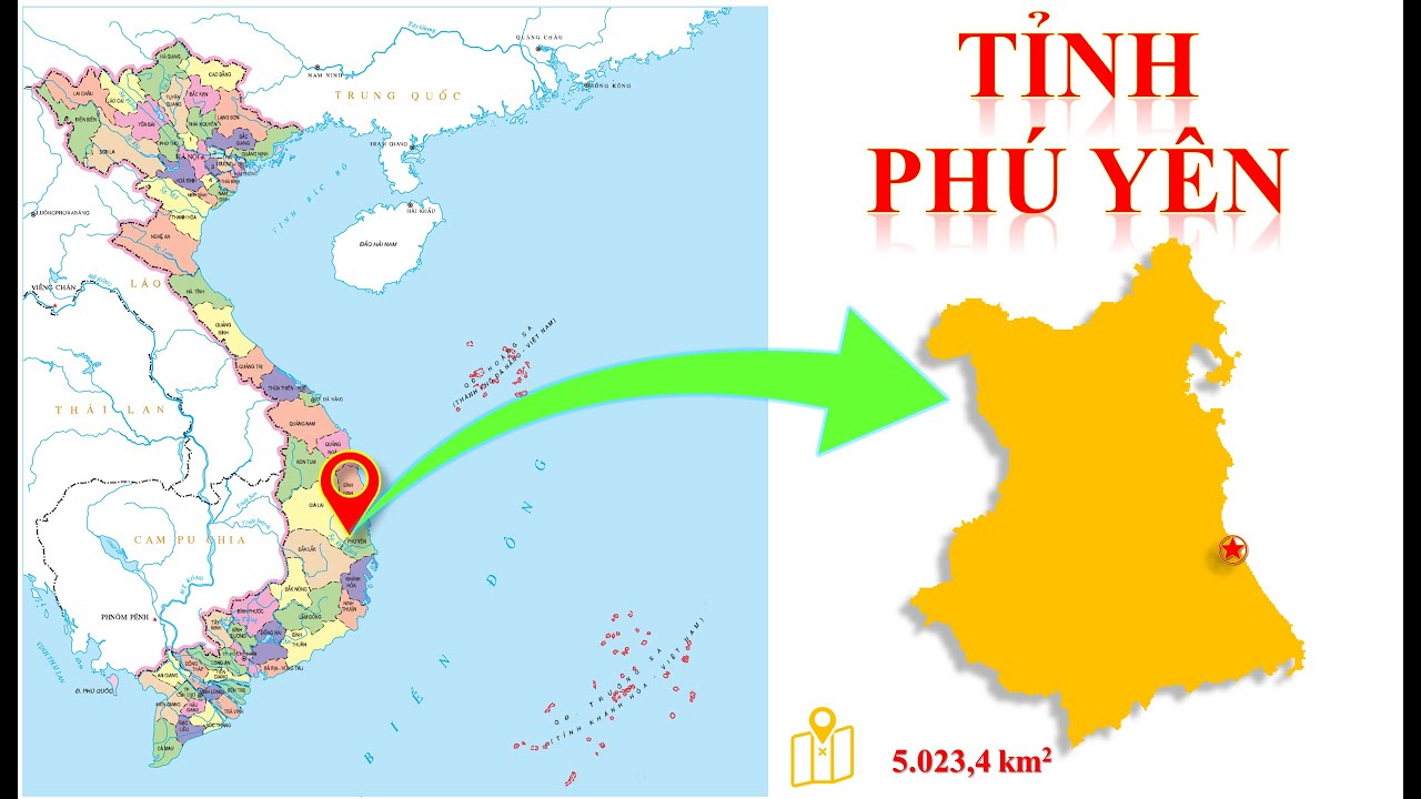 Bản đồ tỉnh Phú Yên -- Vị trí tỉnh Phú Yên trên bản đồ hành chính Việt Nam.  - YouTube