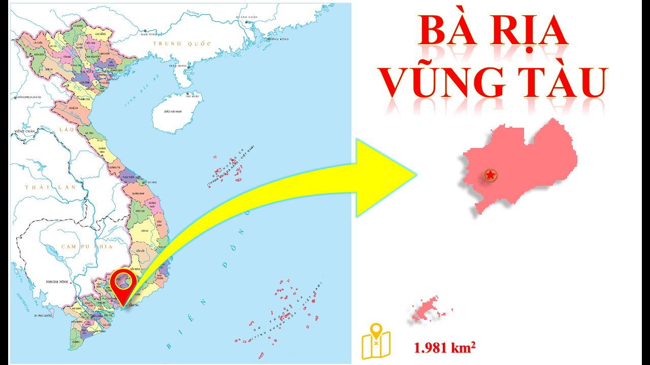 Bản đồ tỉnh Bà Rịa - Vũng Tàu -- Vị trí tỉnh Bà Rịa- Vũng Tàu trên bản đồ  hành chính Việt Nam. - YouTube