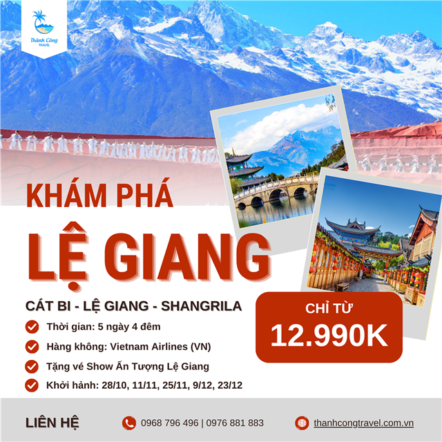 Khám phá Cát Bi - Lệ Giang - Shangrila 5N4Đ