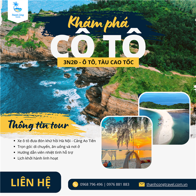Du lịch Cô Tô 3N2Đ – Thiên đường biển xanh trong vắt