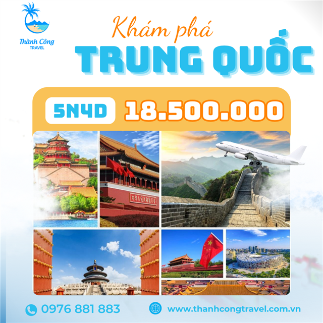 BẮC KINH MONO 5N4D NO SHOPPING BAY CA