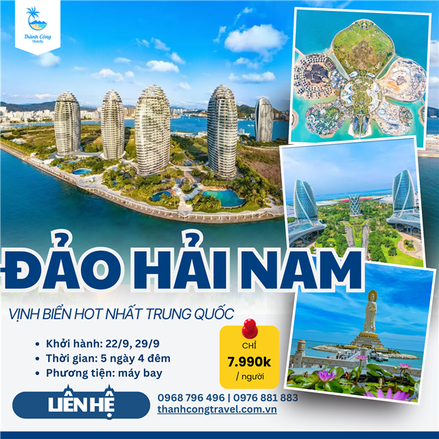Khám phá Đảo Hải Nam - Thiên đường nghỉ dưỡng 5N4Đ