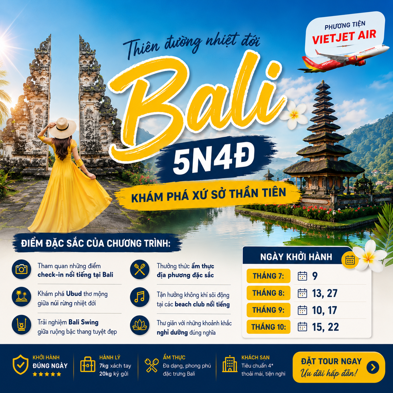 🌴 BALI 5N4Đ – TOUR HOT CHO MÙA HÈ & MÙA THU 2026 ✈️