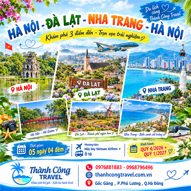 HÀ NỘI - ĐÀ LẠT - NHA TRAHÀ NỘI - ĐÀ LẠT - NHA TRANG - HÀ NỘI 5N4Đ