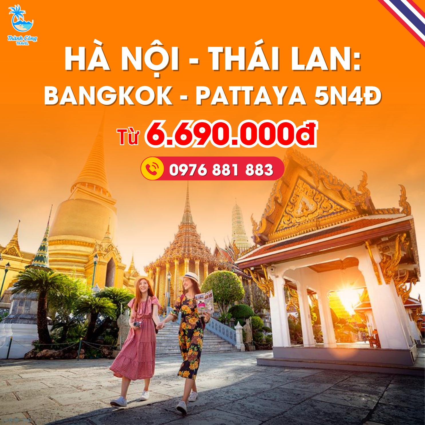 TOUR NGHỈ LỄ 2/9 4N3D: HÀ NỘI – BANGKOK -  PATTAYA – HÀ NỘI BAY FD
