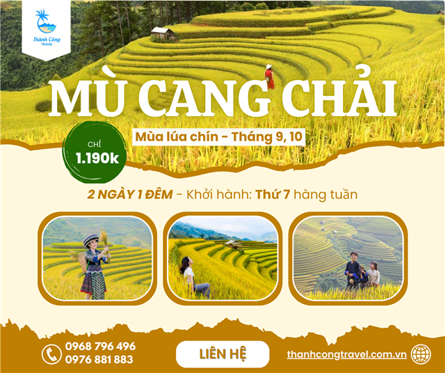 Khám phá Mù Cang Chải - Đèo Khau Phạ - Tú Lệ mùa lúa chín