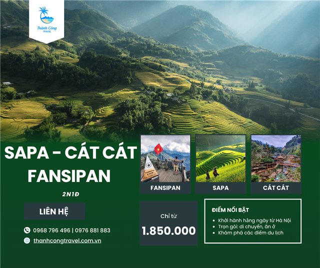  SAPA - CÁT CÁT - FANSIPAN (2N1Đ)
