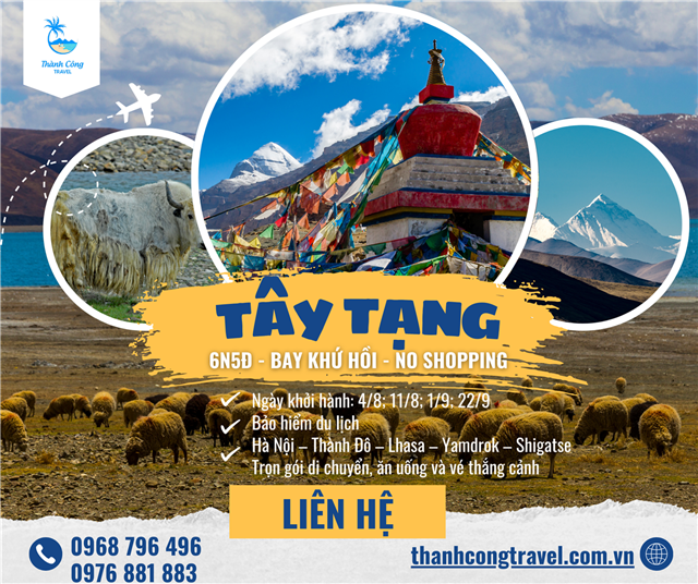 Trải Nghiệm Tây Tạng Huyền Bí – Tour 6N5Đ Không Shopping
