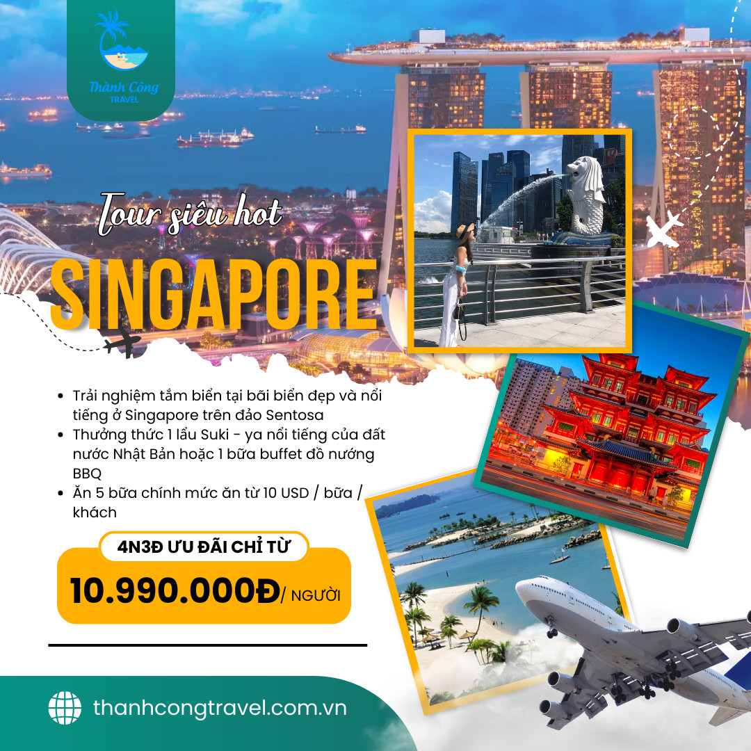 TOUR SIÊU HOT SINGAPORE 4N3D (HV)